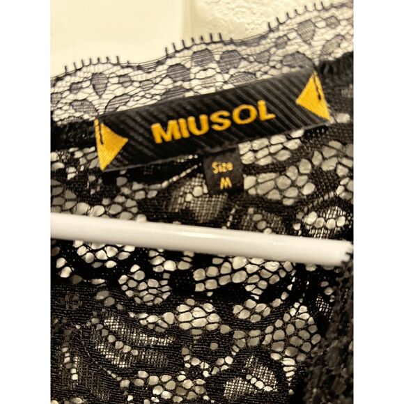 Miusol Women's black Formal Floral Lace Evening Party Maxi Dress size Medium - Picture 4 of 10